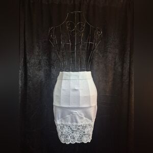 Vintage Vanity Fair White Lace Shapewear Skirt